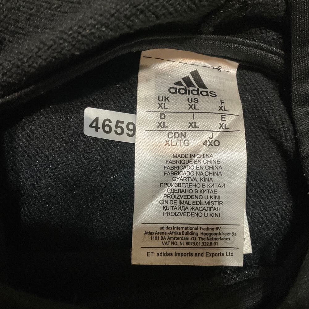 Adidas Men Hoodie size XL Black Long Sleeve Kangaroo Pouch Active Pullover - Picture 2 of 9